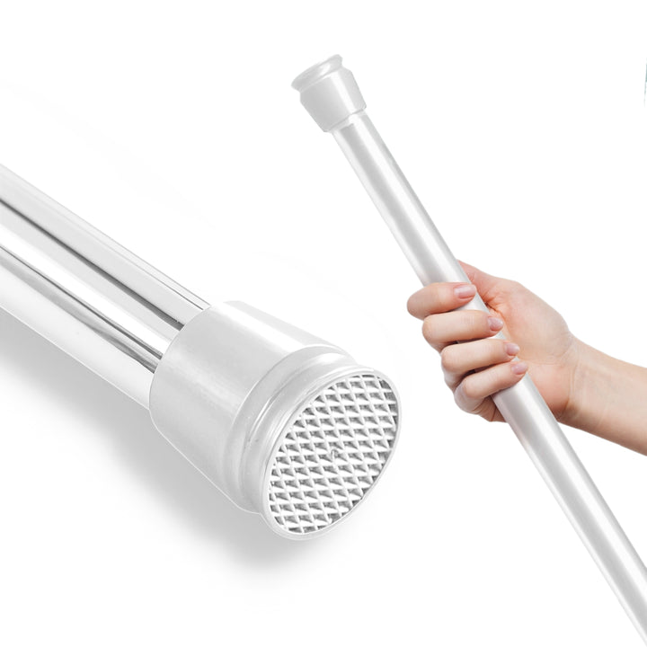 Premium Teleskopstange, 1-Minuten-Montage ohne Bohren, als Duschvorhangstange, für Schranksysteme & Nischen, Perfekte Passform & Eleganz trifft auf Funktionalität