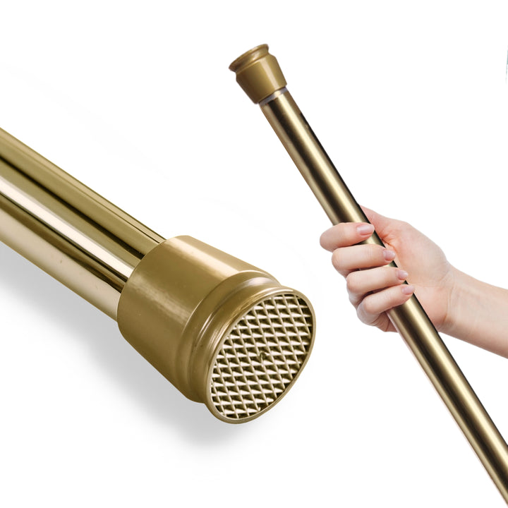 Premium Teleskopstange, 1-Minuten-Montage ohne Bohren, als Duschvorhangstange, für Schranksysteme & Nischen, Perfekte Passform & Eleganz trifft auf Funktionalität