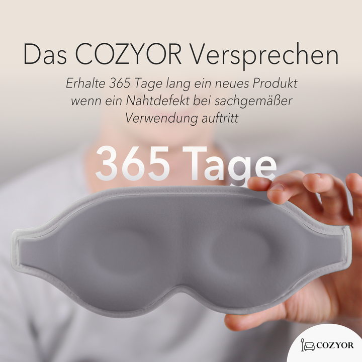 Schlafmaske 100% Blackout-Effekt 3D Augenmaske mit ergonomischem Design + Ohrstöpsel , extra Polsterung und variable Passform