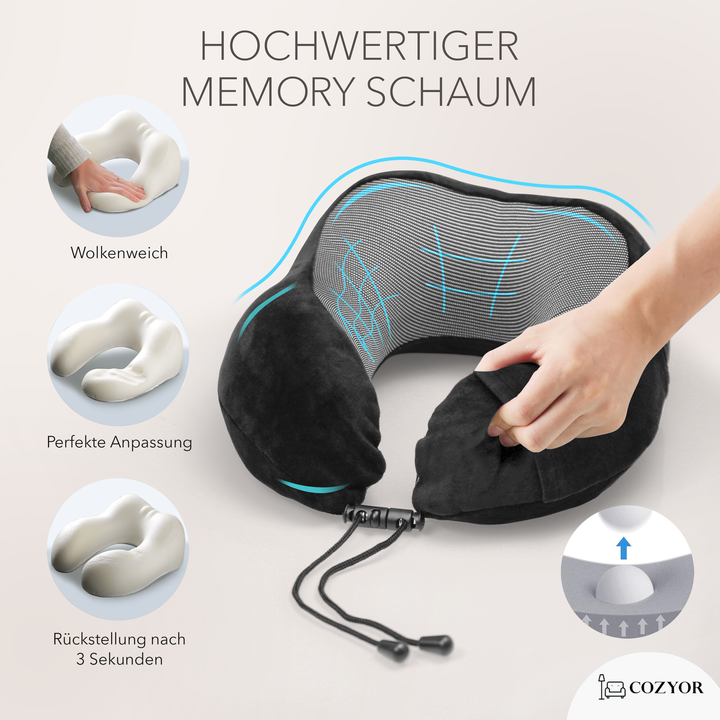 Schlafmaske 100% Blackout-Effekt 3D Augenmaske mit ergonomischem Design + Ohrstöpsel , extra Polsterung und variable Passform