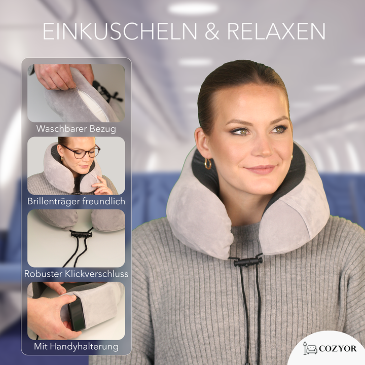 Schlafmaske 100% Blackout-Effekt 3D Augenmaske mit ergonomischem Design + Ohrstöpsel , extra Polsterung und variable Passform