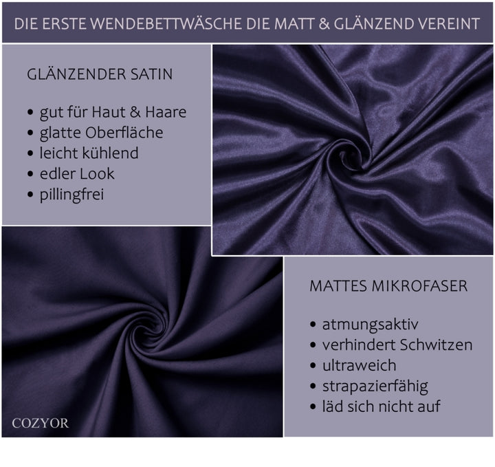 Wendebettwäsche Satin und Mikrofaser extra dick und weich