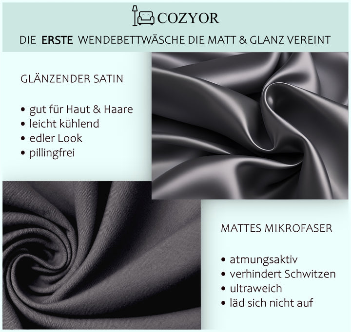 Wendebettwäsche Satin und Mikrofaser extra dick und weich