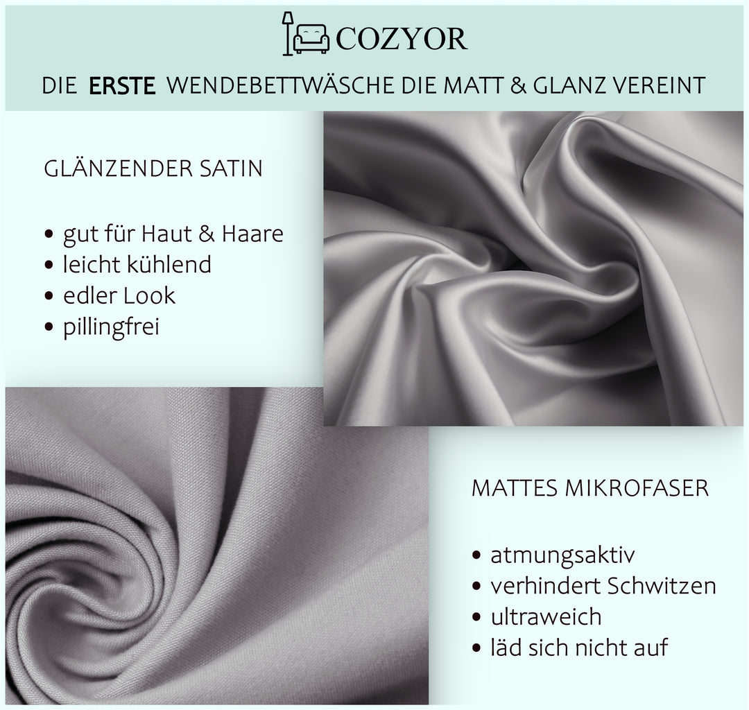 Wendebettwäsche Satin und Mikrofaser extra dick und weich